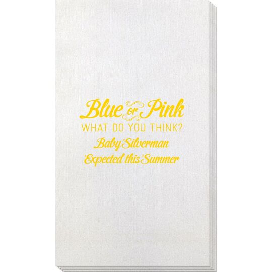 Blue or Pink Shower Bamboo Luxe Guest Towels